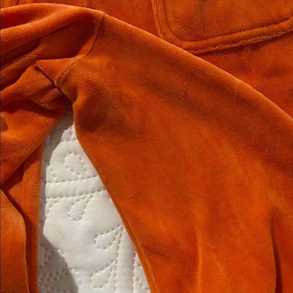 Juicy Couture Orange Velour pocket pants sz:M - Picture 8 of 10